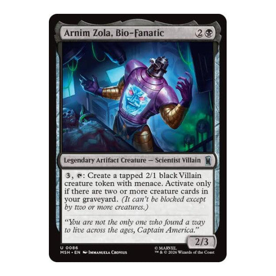 Arnim Zola, Bio-Fanatic (MSH) #86 Uncommon Marvel Super Heroes Magic: The Gathering: 2026