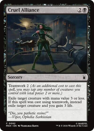 Cruel Alliance (MSH) #92 Common (Lightly Played) Marvel Super Heroes Magic: The Gathering: 2026