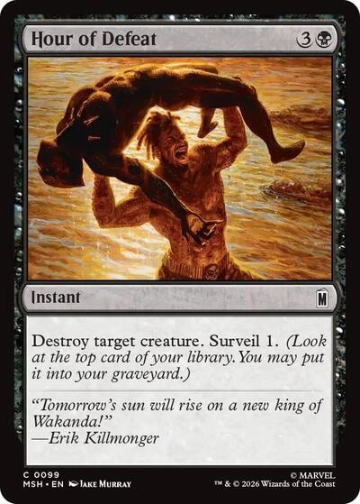 Hour of Defeat (MSH) #99 Common (Lightly Played) Marvel Super Heroes Magic: The Gathering: 2026