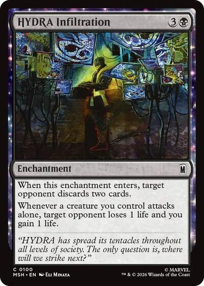 HYDRA Infiltration (MSH) #100 Common (Lightly Played) Marvel Super Heroes Magic: The Gathering: 2026