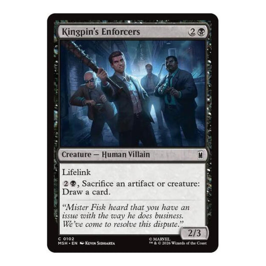 Kingpin's Enforcers (MSH) #102 Common (Lightly Played) Marvel Super Heroes Magic: The Gathering: 2026