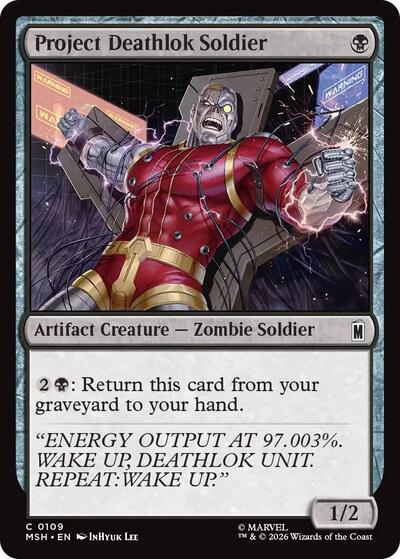 Project Deathlok Soldier (MSH) #109 Common (Lightly Played) Marvel Super Heroes Magic: The Gathering: 2026