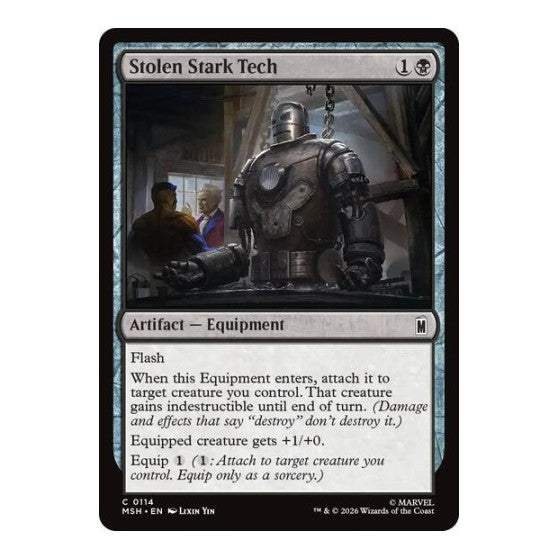 Stolen Stark Tech (MSH) #114 Common (Foil Lightly Played) Marvel Super Heroes Magic: The Gathering: 2026