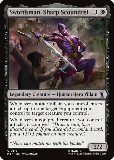 Swordsman Sharp Scoundrel (MSH) #116 Uncommon (Lightly Played) Marvel Super Heroes Magic: The Gathering: 2026