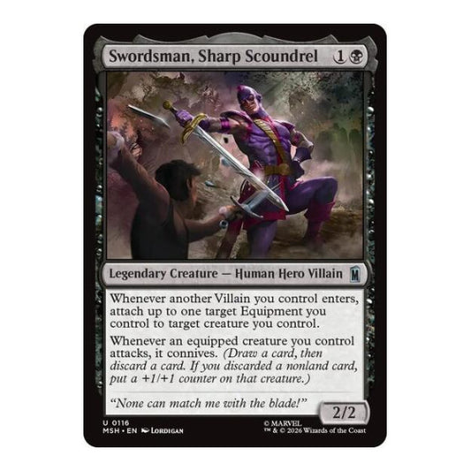 Swordsman, Sharp Scoundrel (MSH) #116 Uncommon (Lightly Played) Marvel Super Heroes Magic: The Gathering: 2026