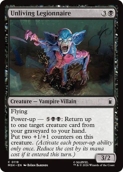 Unliving Legionnaire (MSH) #119 Common (Lightly Played) Marvel Super Heroes Magic: The Gathering: 2026