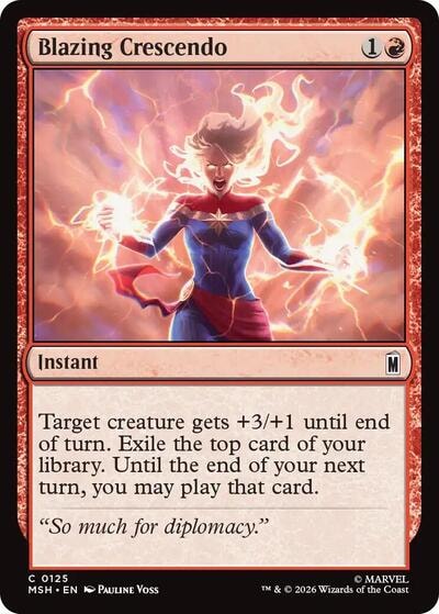 Blazing Crescendo (MSH) #125 Common (Lightly Played) Marvel Super Heroes Magic: The Gathering: 2026