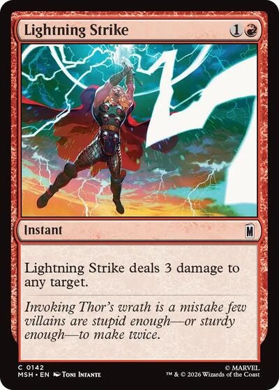 Lightning Strike (MSH) #142 Common (Lightly Played) Marvel Super Heroes Magic: The Gathering: 2026