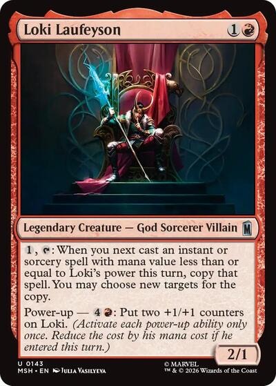 Loki Laufeyson (MSH) #143 Uncommon (Lightly Played) Marvel Super Heroes Magic: The Gathering: 2026