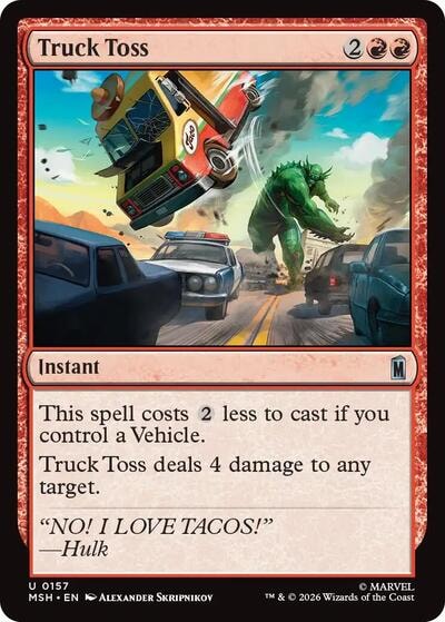 Truck Toss (MSH) #157 Uncommon (Lightly Played) Marvel Super Heroes Magic: The Gathering: 2026