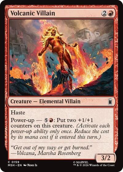 Volcanic Villain (MSH) #159 Common (Lightly Played) Marvel Super Heroes Magic: The Gathering: 2026