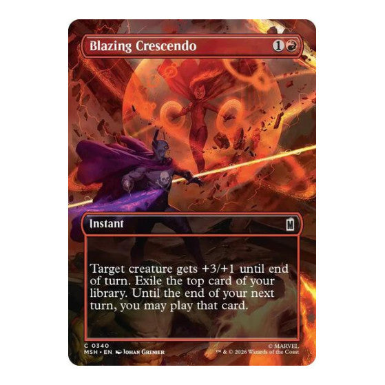 Blazing Crescendo (Borderless) (MSH) #340 Common Marvel Super Heroes Magic: The Gathering: 2026