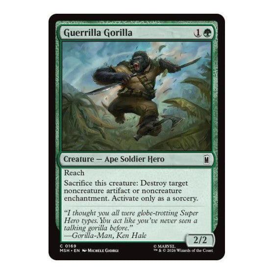 Guerrilla Gorilla (MSH) #169 Common (Lightly Played) Marvel Super Heroes Magic: The Gathering: 2026