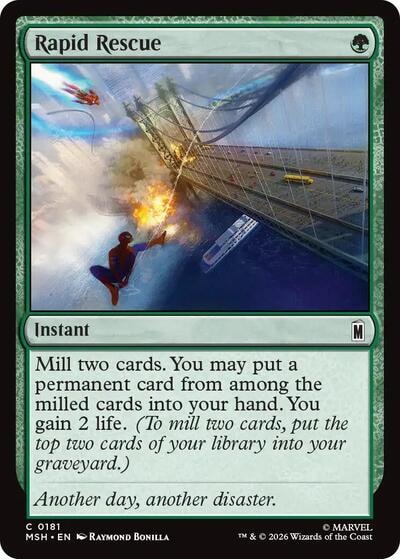 Rapid Rescue (MSH) #181 Common (Lightly Played) Marvel Super Heroes Magic: The Gathering: 2026