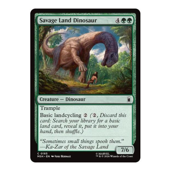 Savage Land Dinosaur (MSH) #185 Common (Lightly Played) Marvel Super Heroes Magic: The Gathering: 2026