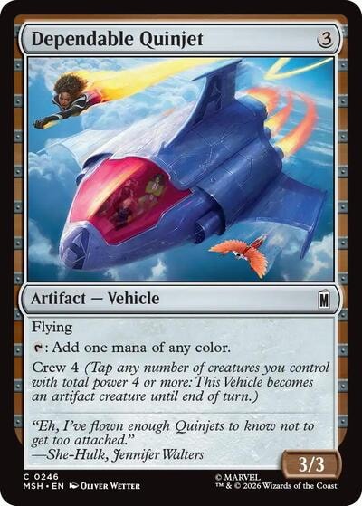 Dependable Quinjet (MSH) #246 Common (Lightly Played) Marvel Super Heroes Magic: The Gathering: 2026