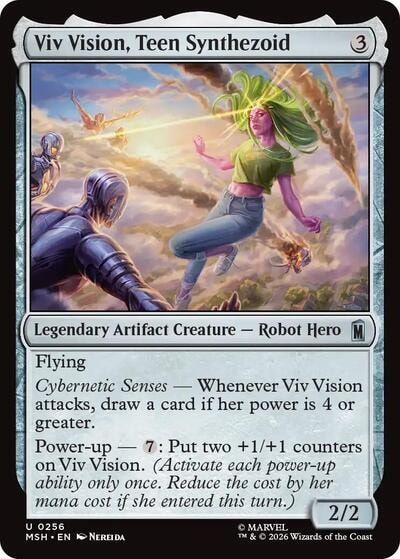 Viv Vision, Teen Synthezoid (MSH) #256 Uncommon (Lightly Played) Marvel Super Heroes Magic: The Gathering: 2026