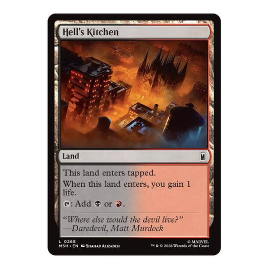 Hell's Kitchen (MSH) #268 Land (Lightly Played) Marvel Super Heroes Magic: The Gathering: 2026