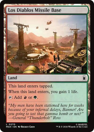 Los Diablos Missile Base (MSH) #270 Land (Lightly Played) Marvel Super Heroes Magic: The Gathering: 2026