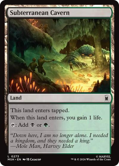 Subterranean Cavern (MSH) #273 Land (Lightly Played) Marvel Super Heroes Magic: The Gathering: 2026