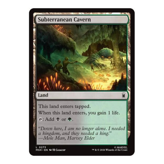 Subterranean Cavern (MSH) #273 Land (Lightly Played) Marvel Super Heroes Magic: The Gathering: 2026