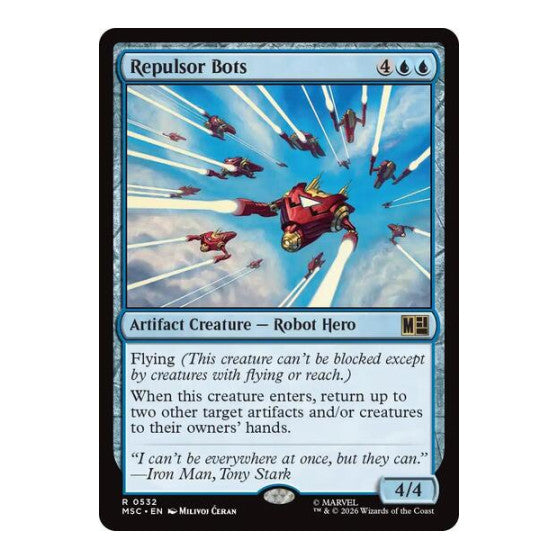 Repulsor Bots (MSC) #532 Rare (Lightly Played) Commander: Marvel Super Heroes Magic: The Gathering: 2026