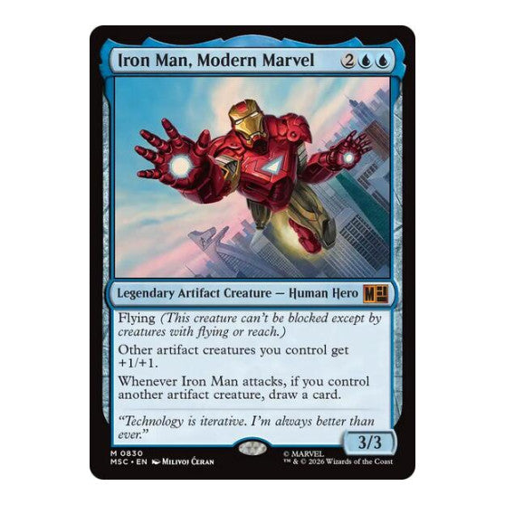 Iron Man, Modern Marvel (MSC) #830 Mythic Rare (Near Mint) Commander: Marvel Super Heroes Magic: The Gathering: 2026
