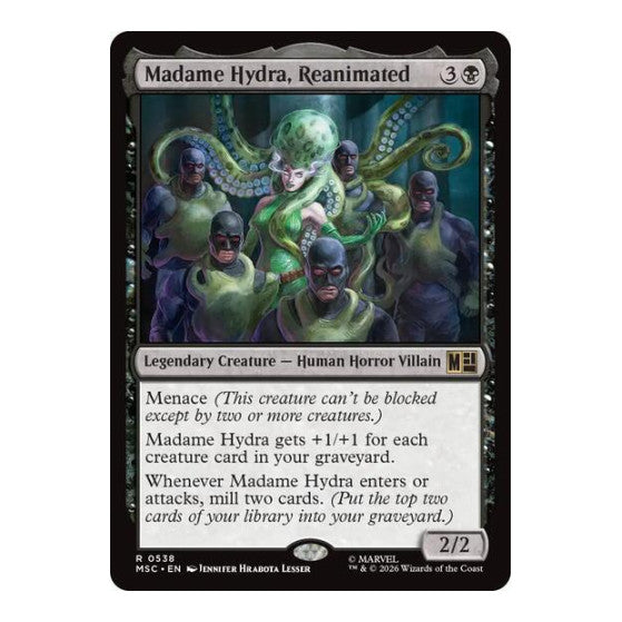 Madame Hydra, Reanimated (MSC) #538 Rare (Lightly Played) Commander: Marvel Super Heroes Magic: The Gathering: 2026