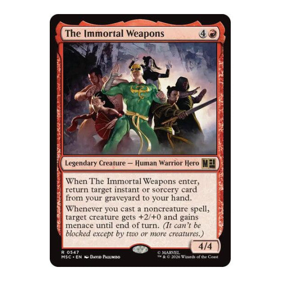The Immortal Weapons (MSC) #547 Rare (Lightly Played) Commander: Marvel Super Heroes Magic: The Gathering: 2026