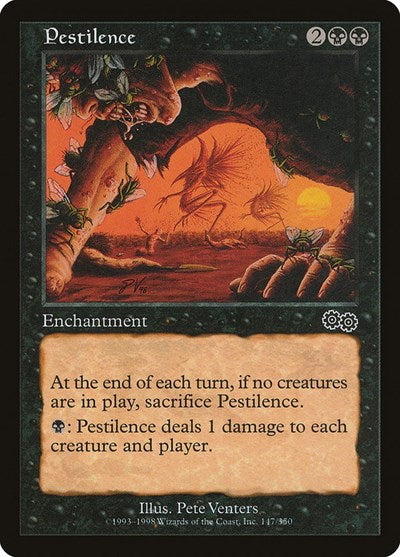 Pestilence (USG) #147 Common (Lightly Played) Urza's Saga Magic: The Gathering: 1998