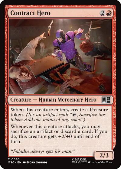 Contract Hero (MSC) #683 Common (Foil Near Mint) Commander: Marvel Super Heroes Magic: The Gathering: 2026