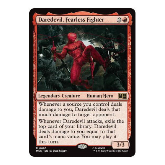 Daredevil Fearless Fighter (MSC) #685 Rare (Foil Lightly Played) Commander: Marvel Super Heroes Magic: The Gathering: 2026