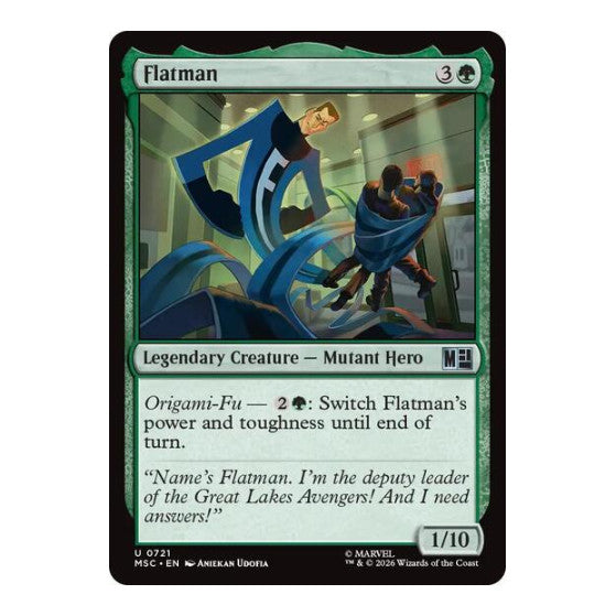 Flatman (MSC) #721 Uncommon (Foil Lightly Played) Commander: Marvel Super Heroes Magic: The Gathering: 2026