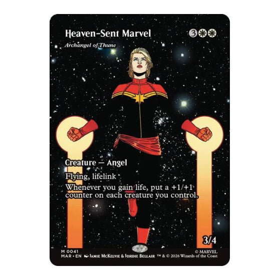 Heaven-Sent Marvel - Archangel of Thune (Borderless) (MAR) #41 Mythic Rare (Near Mint) Marvel Universe Eternal-Legal Magic: The Gathering: 2025