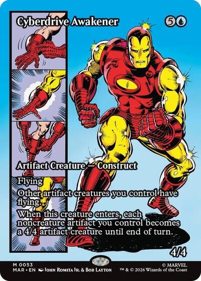Cyberdrive Awakener Borderless (MAR) #53 Mythic Rare (Near Mint) Marvel Universe Eternal-Legal Magic: The Gathering: 2025