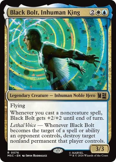 Black Bolt, Inhuman King (MSC) #76 Rare (Near Mint) Commander: Marvel Super Heroes Magic: The Gathering: 2026