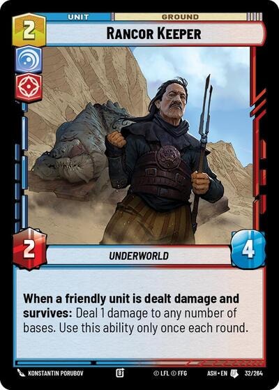 Rancor Keeper (ASH) #32/264 Uncommon (Near Mint) Ashes of the Empire Star Wars: Unlimited: 2026