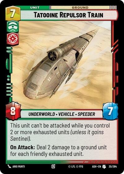 Tatooine Repulsor Train (ASH) #35/264 Uncommon (Near Mint) Ashes of the Empire Star Wars: Unlimited: 2026
