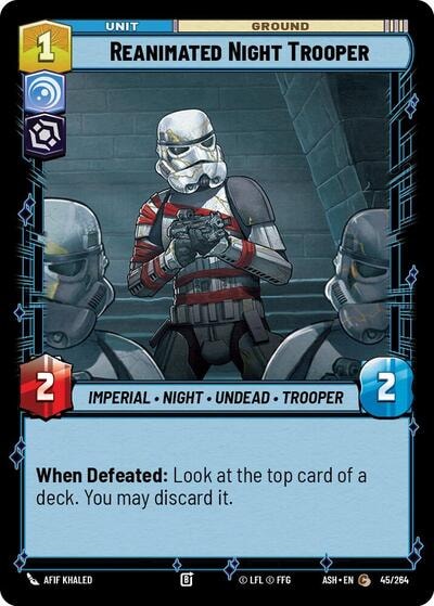 Reanimated Night Trooper (ASH) #45/264 Common (Near Mint) Ashes of the Empire Star Wars: Unlimited: 2026