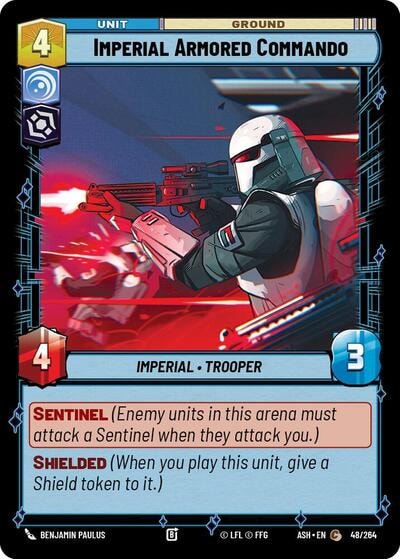 Imperial Armored Commando (ASH) #48/264 Common (Near Mint) Ashes of the Empire Star Wars: Unlimited: 2026