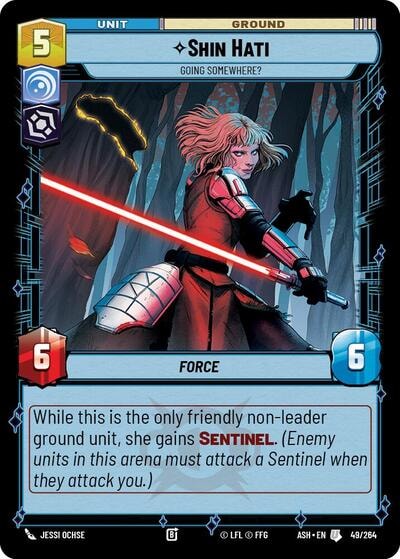 Shin Hati - Going Somewhere? (ASH) #49/264 Uncommon (Near Mint) Ashes of the Empire Star Wars: Unlimited: 2026