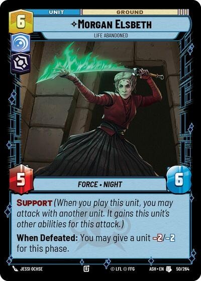 Morgan Elsbeth - Life Abandoned (ASH) #50/264 Uncommon (Near Mint) Ashes of the Empire Star Wars: Unlimited: 2026