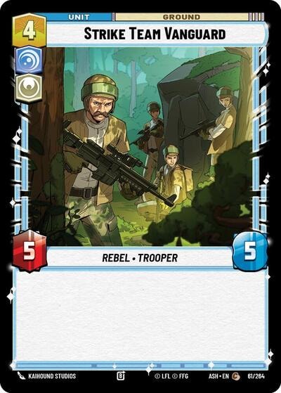Strike Team Vanguard (ASH) #61/264 Common (Near Mint) Ashes of the Empire Star Wars: Unlimited: 2026