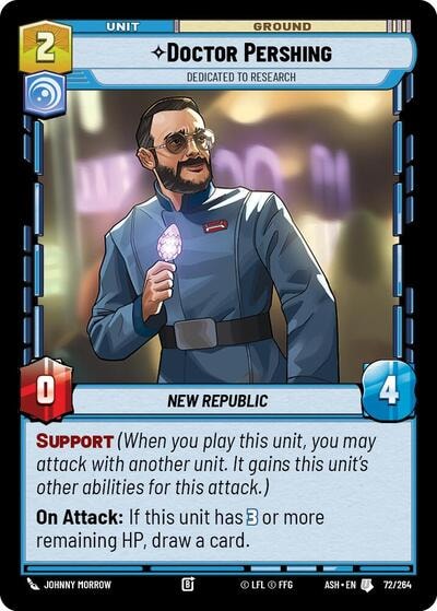 Doctor Pershing - Dedicated to Research (ASH) #72/264 Uncommon (Near Mint) Ashes of the Empire Star Wars: Unlimited: 2026