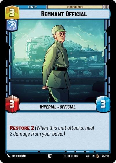 Remnant Official (ASH) #76/264 Common (Near Mint) Ashes of the Empire Star Wars: Unlimited: 2026