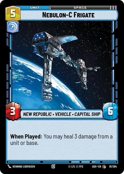 Nebulon-C Frigate (ASH) #81/264 Common (Near Mint) Ashes of the Empire Star Wars: Unlimited: 2026