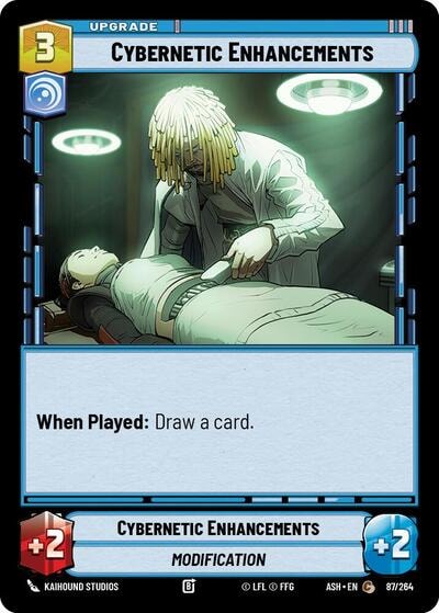 Cybernetic Enhancements (ASH) #87/264 Common (Near Mint) Ashes of the Empire Star Wars: Unlimited: 2026