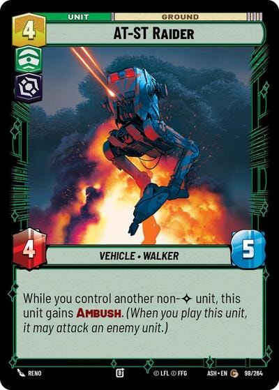 AT-ST Raider (ASH) #98/264 Common (Near Mint) Ashes of the Empire Star Wars: Unlimited: 2026