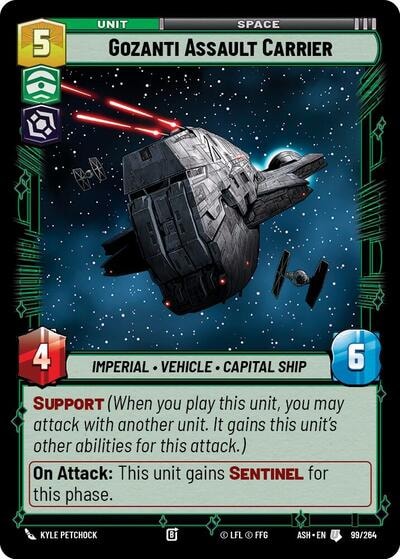 Gozanti Assault Carrier (ASH) #99/264 Uncommon (Near Mint) Ashes of the Empire Star Wars: Unlimited: 2026
