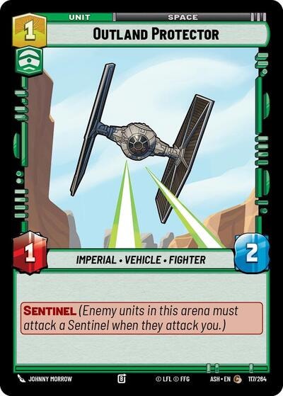 Outland Protector (ASH) #117/264 Common (Near Mint) Ashes of the Empire Star Wars: Unlimited: 2026